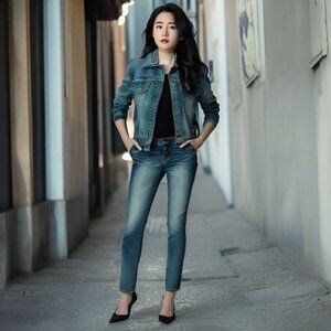 True Religion Blue Wash Stella Mid-Rise Skinny Jeans, Size 26